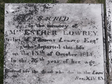 Colonel Thomas Lowrey Gravesite