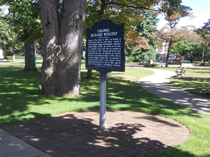 Colonel Richard Wescoat Marker in Memorial Park