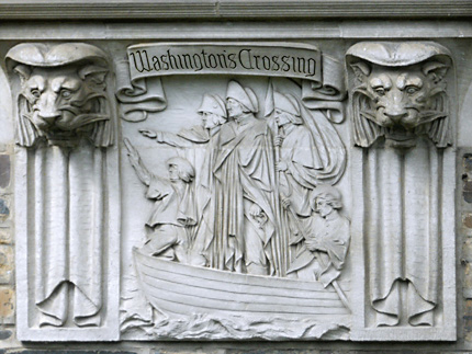 Washington Crossing Bas Relief Statue - Princeton University
